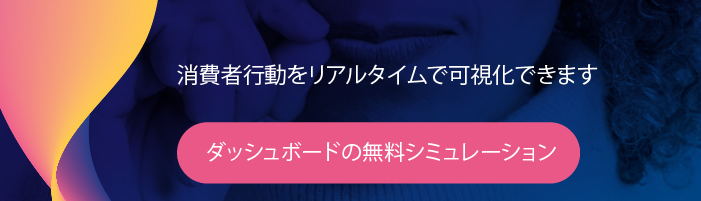 CTAをクリックして、無料のシミュレートされたダッシュボードをダウンロードすることにより、消費者の行動をリアルタイムで視覚化します